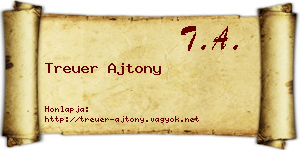 Treuer Ajtony névjegykártya